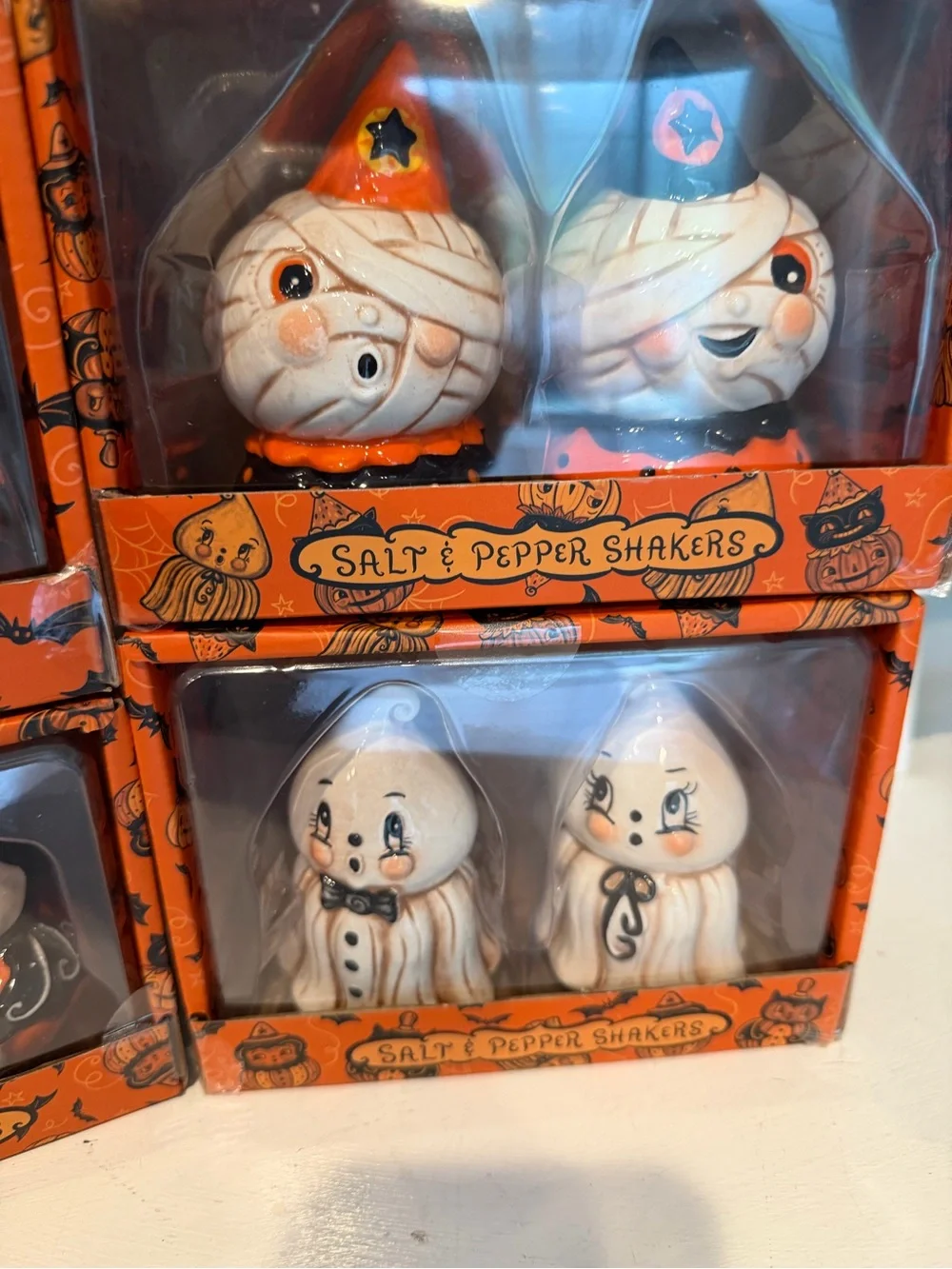 Johanna Parker Halloween Ceramic Salt & Pepper Shakers/ Miniatures
